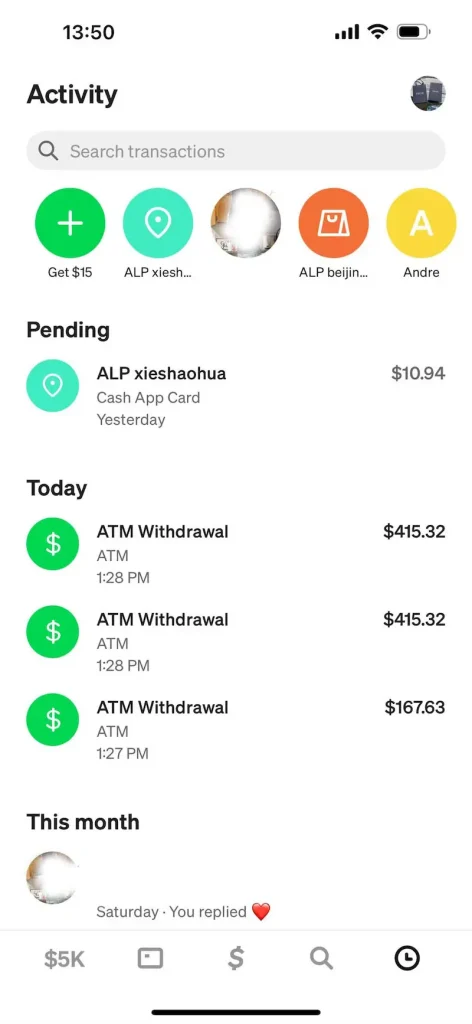 取款手续费:取现次数、实时汇率、cash app 扣款多少等问题 Cash App卡中国ATM取款手续费是是多少?(取现次数/限额/汇率)